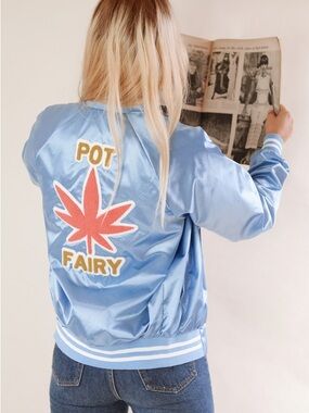 Sugarhigh Lovestoned Pot Fairy Baseball Jacket